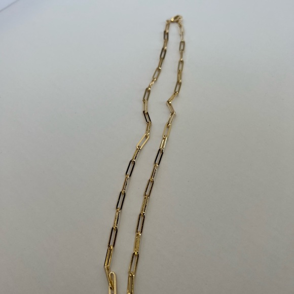 14k gold filled paperclip necklace - Picture 4 of 5